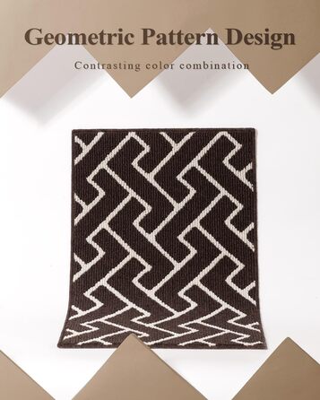 Килимок для дому Black 50x80 см, вологостійкий, антиковзаючий. Підходить для входу, коридору, саду, дому та тварин.