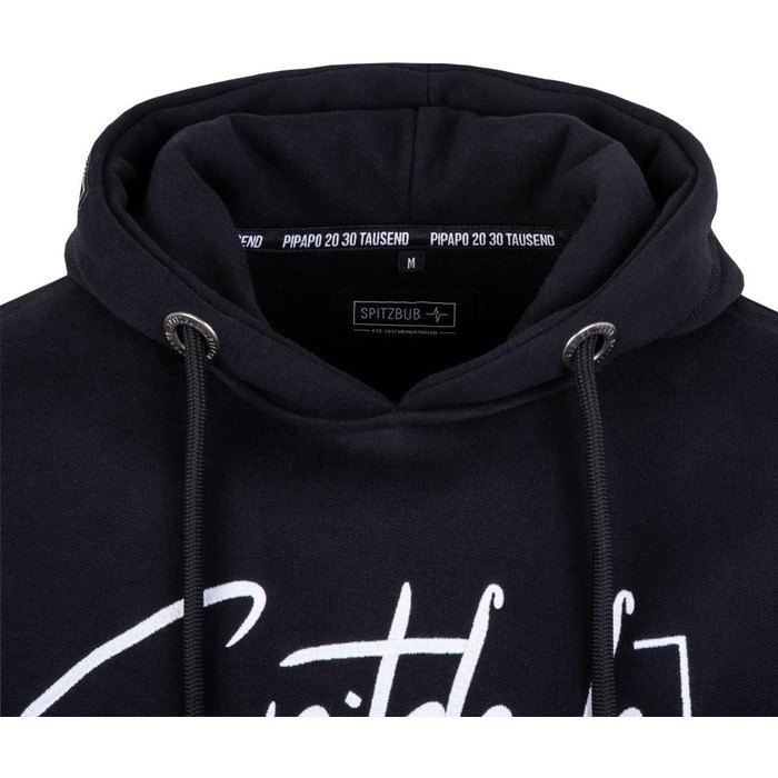 Чоловічий худі Spitzbub з капюшоном, чорний, розмір XL. Стильний дизайн, капюшонний пуловер