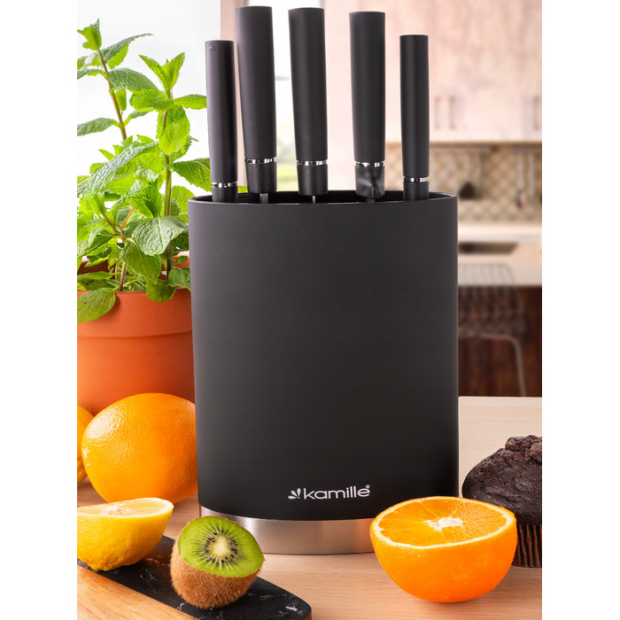 Набір ножів у підставці Kamille, 5 предметів