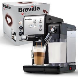 Кавоварка Breville Prima Latte II, еспресо, латте, капучино, 19 бар, автоматична, з капучинатором, срібляста