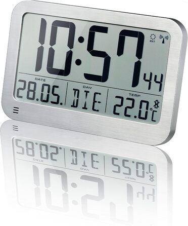 Bresser Wall Clock, Silver, 225x150mm