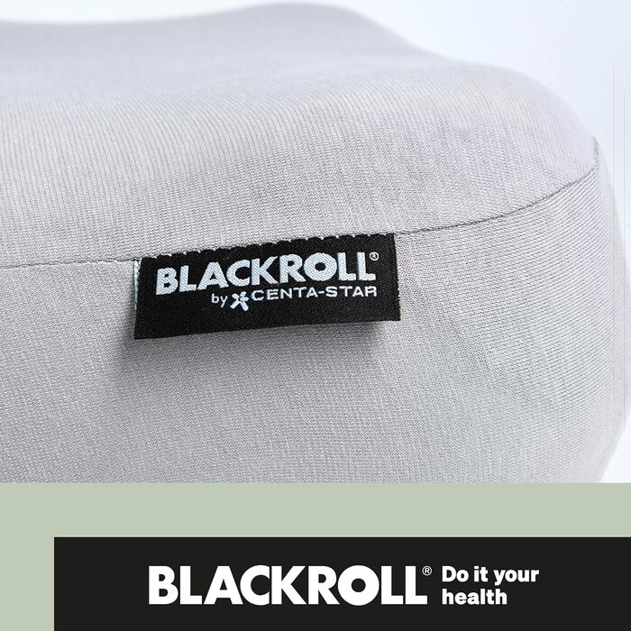 BLACKROLL® Recovery Pillow Set Jersey, orthopedic cervical pillow for the upper cervical spine made from memory foam - Made in Germany Pillow + light gray pillowcase