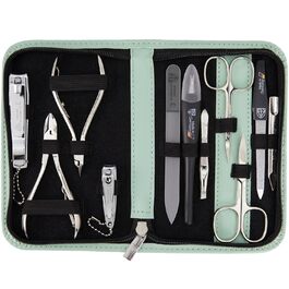 Набір для манікюру DREI SCHWERTER 'Spezia' 10 предметів | Німецький бренд | У футлярі з екошкіри | Манікюрний набір для подорожей