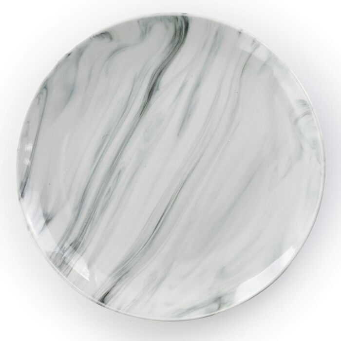 Набір посуду Elama, 16 предметів, чорно-білий мармур, глянцевий