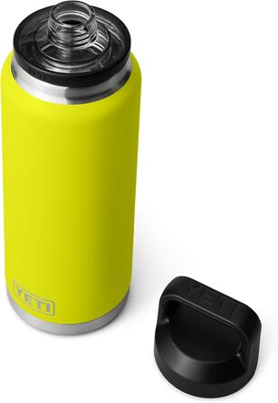 YETI Rambler 36 oz Chug Cap Bottle - Vacuum Insulated Stainless Steel, Firefly Yellow