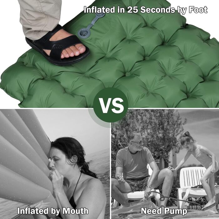 Каремат туристичний самонадувний Isomatte, Ultraleicht, з подушкою, для кемпінгу, трекінгу, відпочинку на природі та подорожей