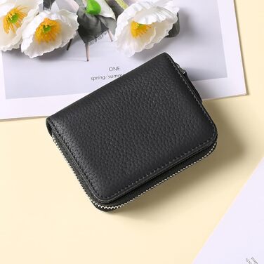 SENDEFN Wallet for Women, Leather Wallet for Women with Many Compartments, Small Women's Cardholder Wallet, RFID Protection Card Holder with Zipper and Many Compartments, Wallet