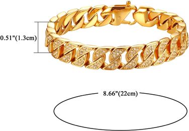 Чоловічий браслет JewelryWe в стилі готика та панк: ланцюг-панцир з нержавіючої сталі, срібний колір (під золото), ідеальний подарунок для байкерів