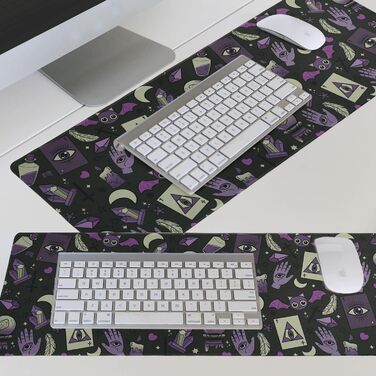 Мат для миші Sakura XL чорний з квітами сакури, 31.5 x 11.8 дюймів