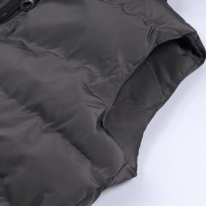 Чоловіча степкова жилетка YOUTHUP з капюшоном для активного відпочинку та зими, легка, вітронепроникна (Сірий, XS)