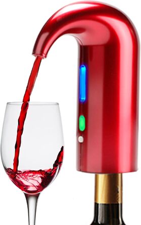 Electric Wine Aerator Pourer, Portable One-Touch Wine Decanter and Wine Dispenser Pump for Red and White Wine Multi-Smart Automatic Wine Oxidation Dispenser, USB Rechargeable