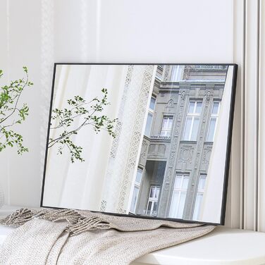 Дзеркало Boromal Spiegel чорне 100x60 см з металевим каркасом для ванної кімнати, туалетного приміщення, спальні