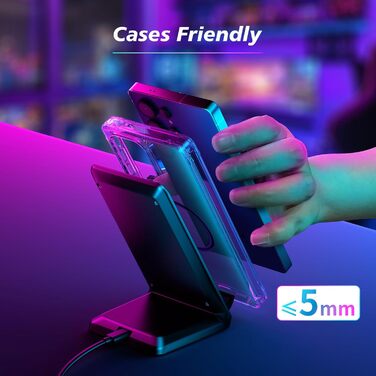 Бездротова зарядка Inductive Stand - Швидка зарядка для iPhone, Samsung, Google. Підставка для телефону.