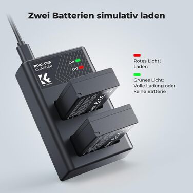 Зарядний пристрій для акумулятора камери LP-E17 1250mAh K&F Concept для Canon EOS RP, Rebel T8i, T7i, T6i, T6s, SL2, SL3, EOS M3, M5, M6 Mark II, 77D, 200D, 750D, 760D, 800D