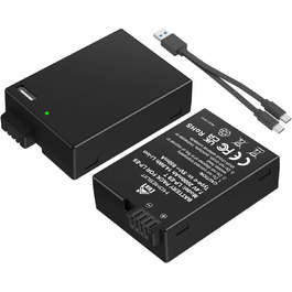 Акумулятор LP-E8 1800mAh Homesuit + LED зарядний пристрій для Canon EOS Rebel T2i T3i T4i T5i 600D 650D 700D Kiss X4 X5 X6 X6i X7i (2 шт. акумулятори + 1 зарядний пристрій)