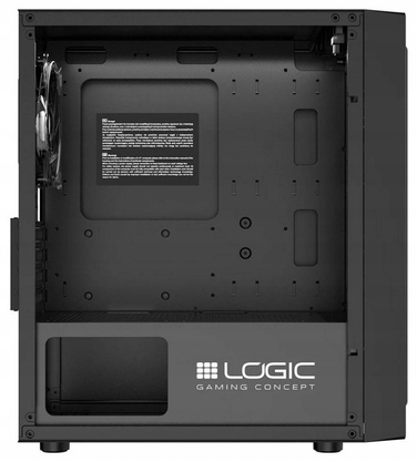 Ігровий комп'ютерний корпус Logic Atos ARGB mini, чорний, 3 вентилятори