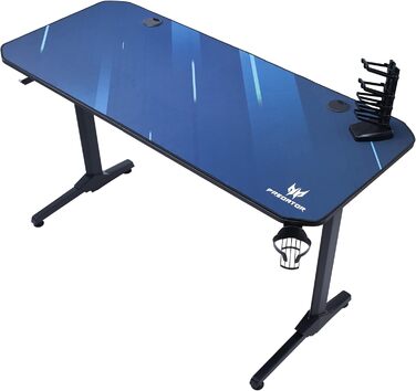 Ігровий стіл Acer Predator 140x60 см з килимком, підставкою для геймпадів, кабель-менеджментом, тримачем для навушників і напоїв