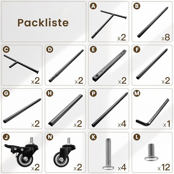 Стійка для одягу Treeboy на колесах, мобільна вішалка для одягу з 2 перекладинами та полицею, міцна до 95 кг, легко ковзаючі колеса, швидкий монтаж для спальні, вітальні, пральні, гардеробної (Чорний, 41Tx113Bx162H(2Rods))