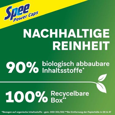 Капсули для прання Spee Power Caps Universal 4+1, для білого та світлого одягу, 72 шт (4х18 завантажень), універсальний пральний засіб