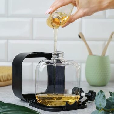 Набір дозаторів для мила та гелю для душу, 500 мл, чорний (2 шт.) - для кухні та ванної кімнати