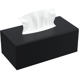 AITEE Acrylic Cosmetic Tissue Box: 25×13×9 cm Matte Black Tissue Box with Magnetic Cover for Dining Room, Bathroom, Bedroom, Office, Coffee Table, Car