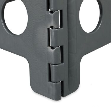 Складаний стілець Relaxdays: для кемпінгу, ванної кімнати, до 150 кг, пластик, сірий