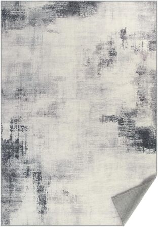 SONGMICS HOME Rug, 160 x 230 cm, Living Room Rug, Non-Slip Rug, Modern Abstract Style, for Living Room, Kitchen, Hallway, Dining Room, Machine Washable, Dove Gray TAR077G01