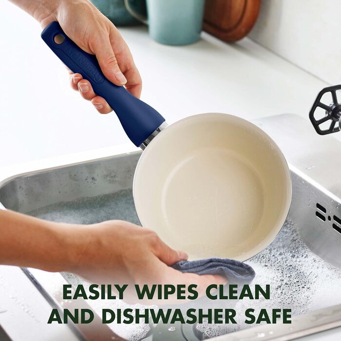 Набір сковорідок GreenPan Rio з антипригарним покриттям Ceramic Non-Stick, 3 шт. (17.8 см, 24.1 см, 27.9 см), блакитний