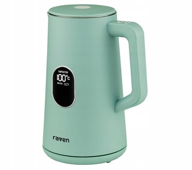 Електричний чайник Raven EC024M, 1800 Вт, 1.5 л, з регулюванням температури, зелений