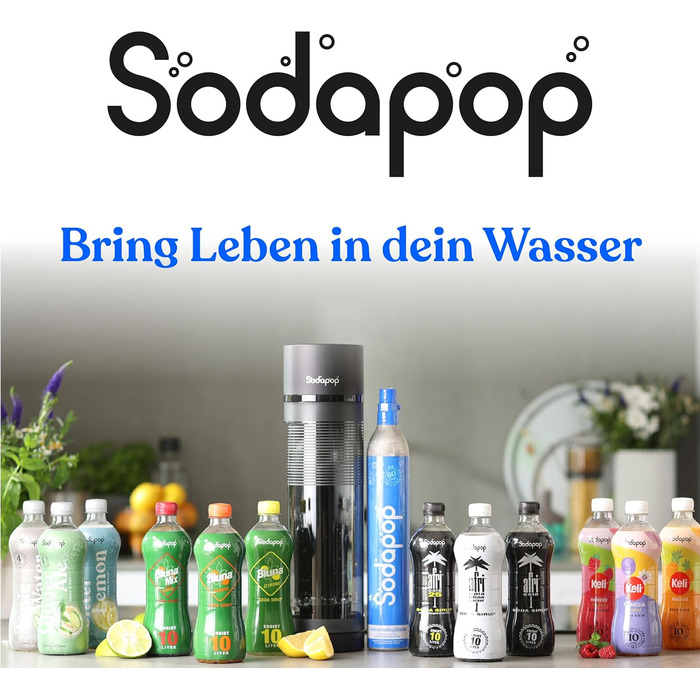Водопровідна система Sodapop Cooper: стильна та компактна, 44.9 см (білий колір, 3 PET-пляшки в комплекті)
