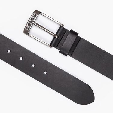 Чоловічий шкіряний ремінь Levi's New Duncan, колір чорний