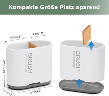 Тримач для зубної щітки електричної, органайзер для ванної кімнати, знімний, з отвором для стоку води, для сім'ї, дітей (Білий, Середній)