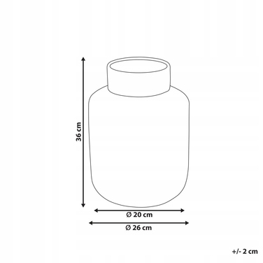 Декоративна керамічна ваза RENUN, 36 см, натуральний колір