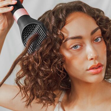 Фен-щітка Cecotec AirGlam Blue 12in1: 12 насадок, Coanda CeramicCare, 1400W, без пуху та пера