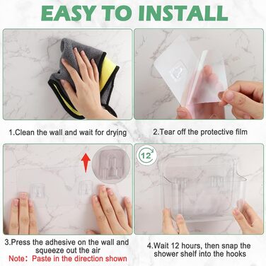 Поличка для душу на присоску без свердління, органайзер для ванної кімнати, сіра поличка, полиця для ванної кімнати без свердління, вантажопідйомність 20 кг, невелика полиця для кріплення у ванну кімнату та кухню (стандартна версія)
