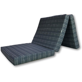 Складаний матрац-гостьове ліжко FORTISLINE 195x80x9 см, синій, футон-сидіння, каромат VW GTD, односпальний