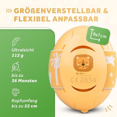 Schallwerk Mini+ (Dusty) - Навушники-захисники для малюків (жовті) - Шумоізоляційні навушники для дітей преміум-якості