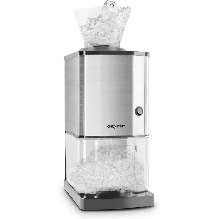 Crushed Ice Machine, Fast Crushed Ice Maker with Catch Basin, Electric Ice Crusher with 3.5L Capacity, Portable Ice Crusher Machine, Crushed Ice Machines for 15kg/h