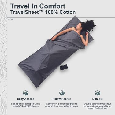 Вкладиш у спальник кокон Cocoon MummyLiner з бавовни