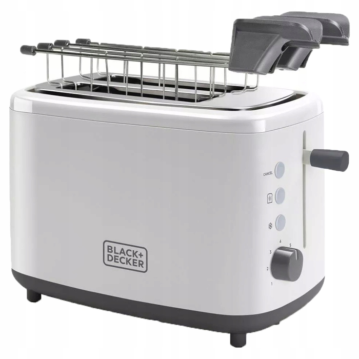 Тостер Black+Decker BXTOA820E, білий, 820 Вт
