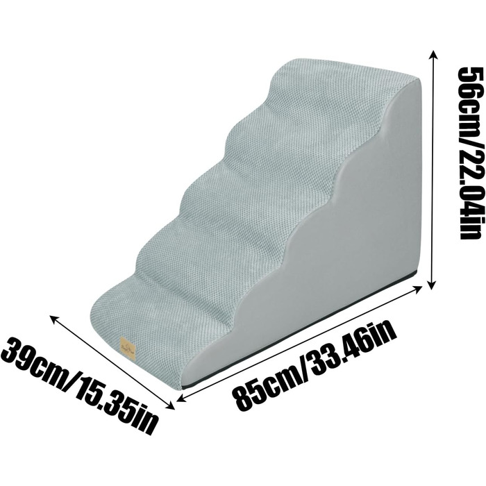 Сходинки для собак BingoPaw: 3/5 сходинок, 40/85 см, знімний чохол, протиковзкий