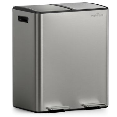 Сміттєвий бак mVm 60L з двома відсіками по 30 л, система Softclose, сірий