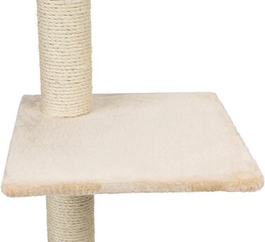 TRIXIE Cat Tree Badalona 109 cm in beige – multi-level cat tree with cozy resting areas and robust scratching surfaces, comfortable & stable – 43451