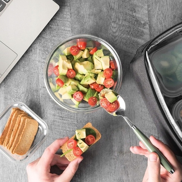 Набір зі 10 скляних ланчбоксів для їжі, термостійкі контейнери з герметичною кришкою