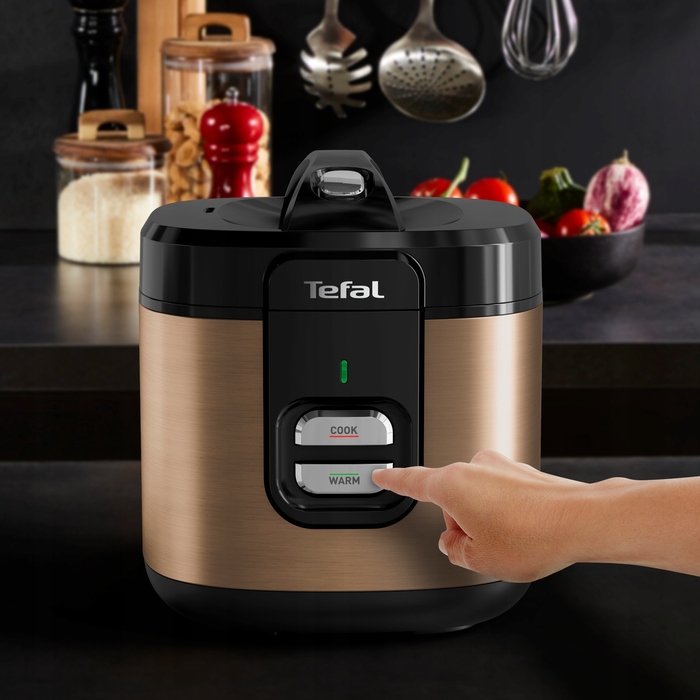 Мультипільча-рисоварка Tefal Coppertinto, електричний казан 700 Вт, 2 л, RK364G