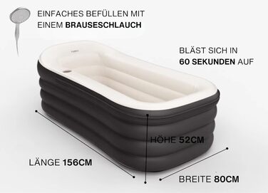 Надувна ванна Tubble Royale Black Onyx 255 літрів: розкішне домашнє спа для дорослих