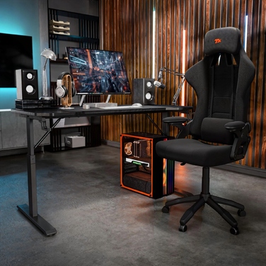 Ігровий стіл VECTOR з регулюванням висоти 56-79 см, 120x60 см, чорний, Trex