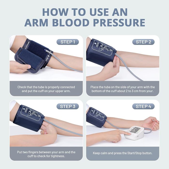 Автоматичний тонометр на плече з LCD-дисплеєм та регульованою манжетою (22–42 см), One-Touch, перловий колір