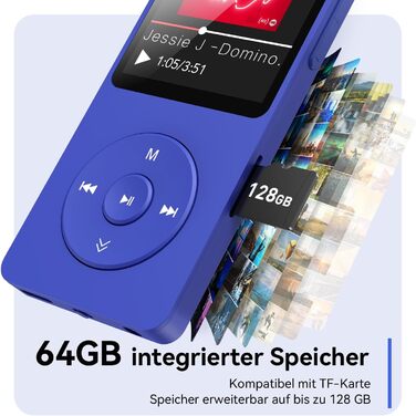 MP3 плеєр AGPTEK 32GB Bluetooth 5.3, 1.8