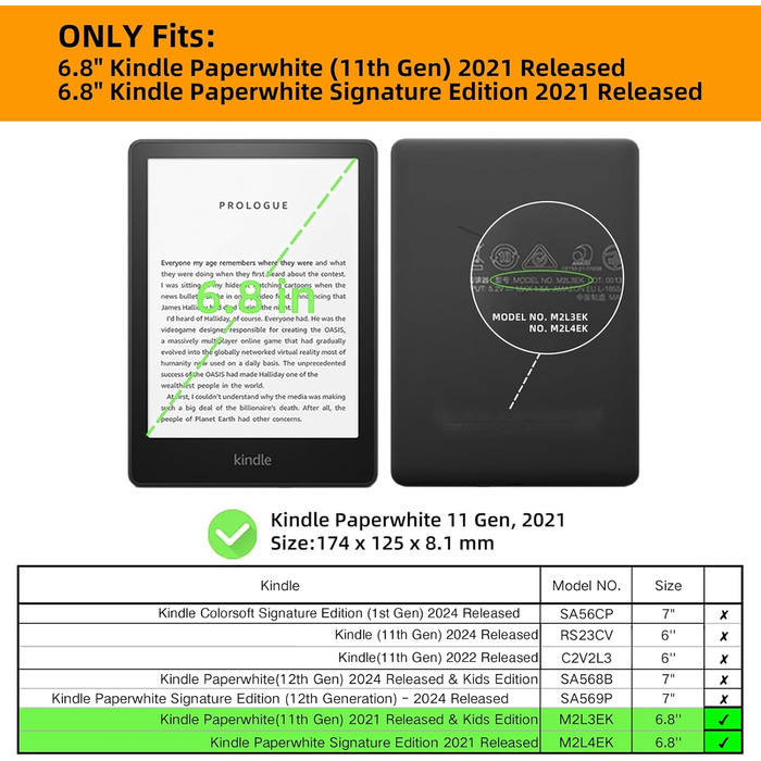 Чохол для Kindle Paperwhite 11 (M2L3EK/M2L4EK) з авто-вимкненням, Mandala, Kunstleder